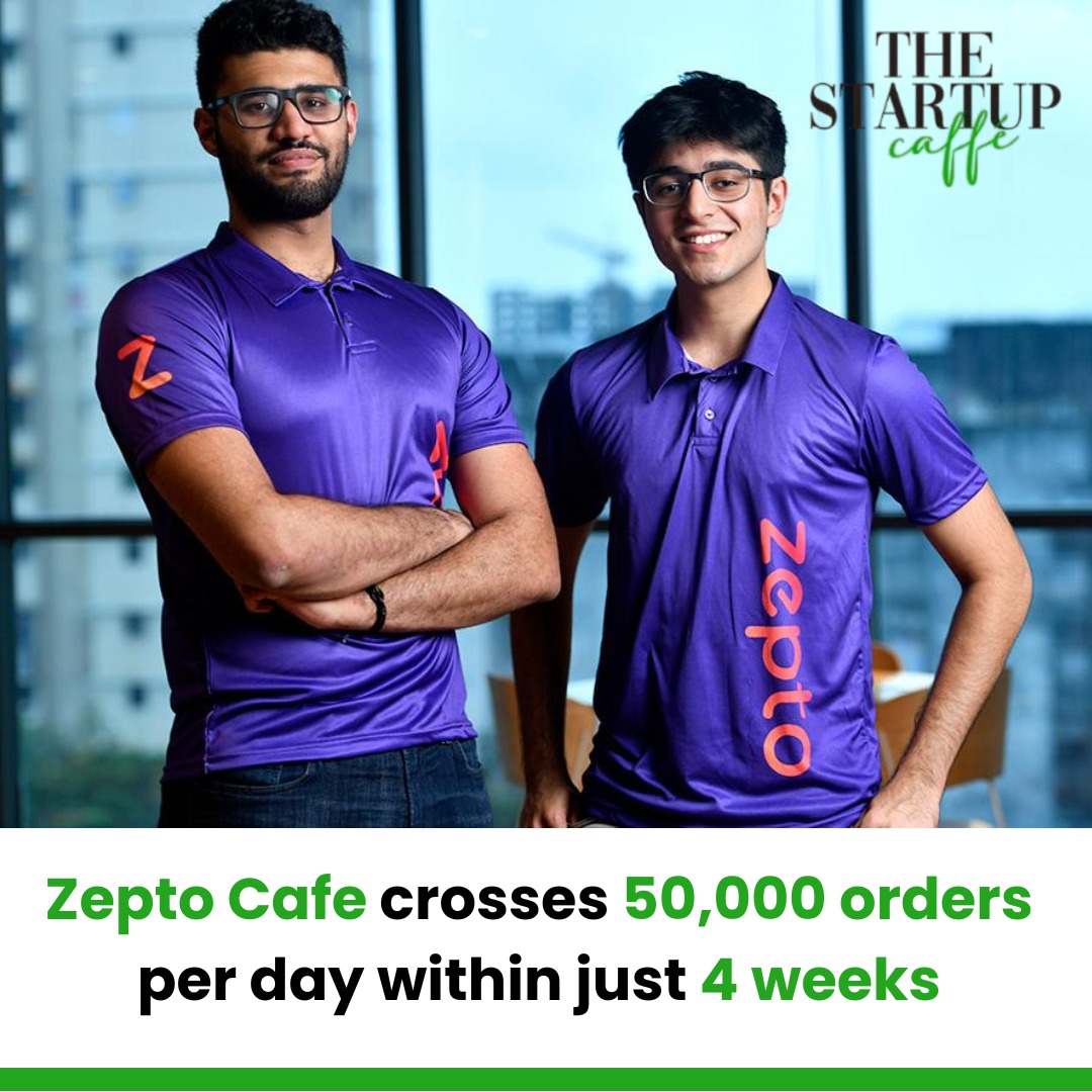 Zepto cafe crosses 50,000 orders per day within just 4 Weeks